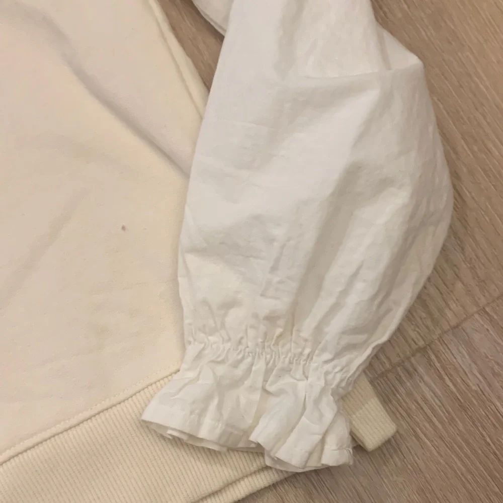 Zara Off-White Ribbed Top - Picture 4 of 6